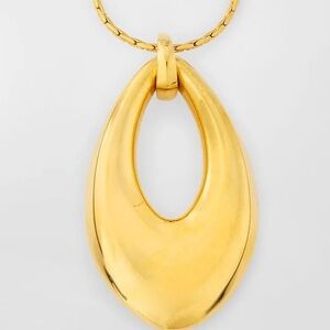 Vintage TOM FORD Gold Brass Pendant Necklace